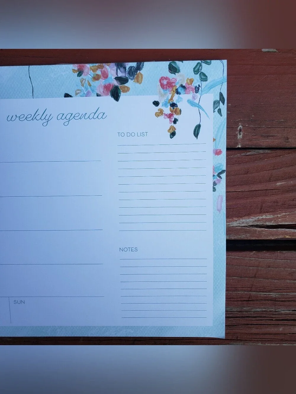 (70) Sheets - Weekly Planner Agenda (Floral) 12”x10” By Gartner Studios